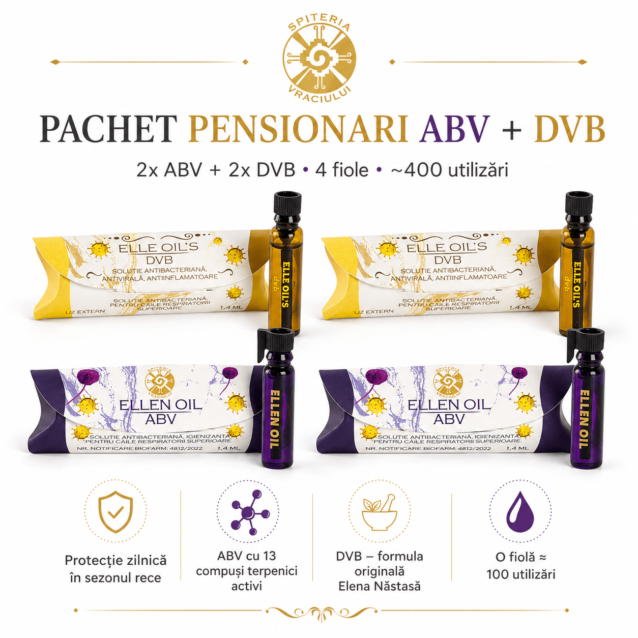 Y.S. OLIVE TREES PARADISE 4/4 ビンテージ【整備品】 Pachet Pensionari ABV+DVB — Antivirale Naturale Românești