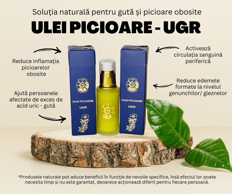 Ulei pentru picioare UGR - Pentru picioare umflate, dureroase, gută