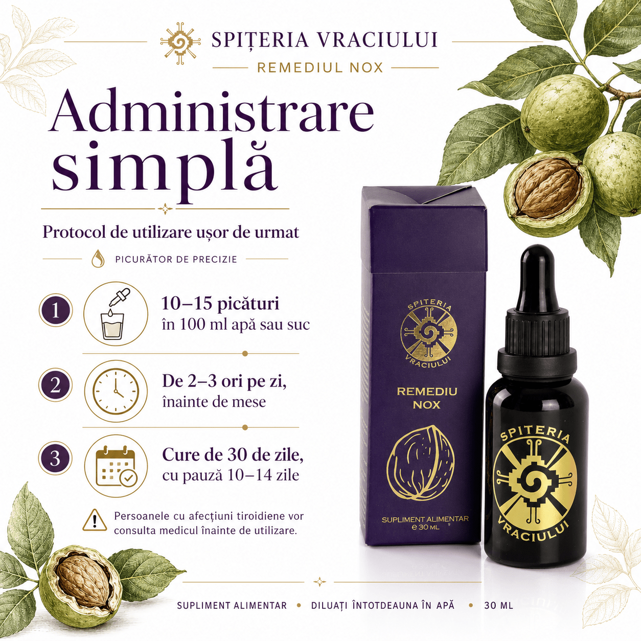 Remediu Natural Digestie și Diaree – Extract de Mentă FERENT | 30ml - Spiteria Vraciului