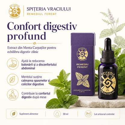 Remediu Natural Digestie și Diaree – Extract de Mentă FERENT | 30ml - Spiteria Vraciului