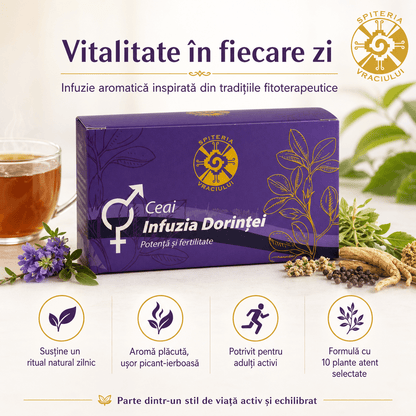 Ceai Natural Fertilitate și Potență – Infuzia Dorinței - Spiteria Vraciului