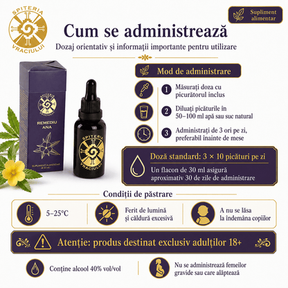 Remediu Natural Potență și Sănătate Intimă – Afrodisiac ANA | 30ml - Spiteria Vraciului