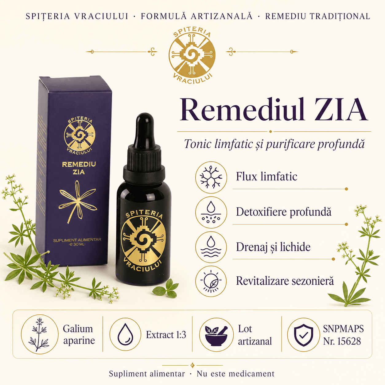 Remediu Natural Tonic Limfatic – ZIA | Spițeria Vraciului