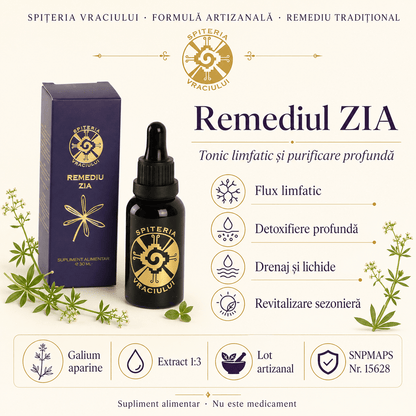 Remediu Natural Tonic Limfatic – ZIA | 30ml - Spiteria Vraciului
