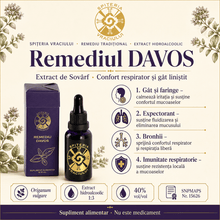 Remediu Natural Tuse și Dureri de Gât – DAVOS Antiinflamator | 30ml - Spiteria Vraciului