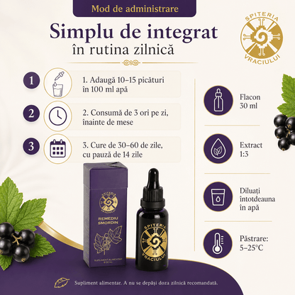 Remediu Natural Reumatism, Gută și Dureri Articulare – SMORDIN | 30ml - Spiteria Vraciului