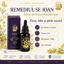 Remediu Natural Ficat și Detoxifiere Hepatică – SF. IOAN | 30ml - Spiteria Vraciului