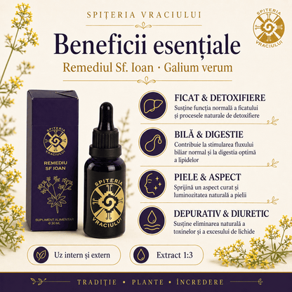 Remediu Natural Ficat și Detoxifiere Hepatică – SF. IOAN | 30ml - Spiteria Vraciului