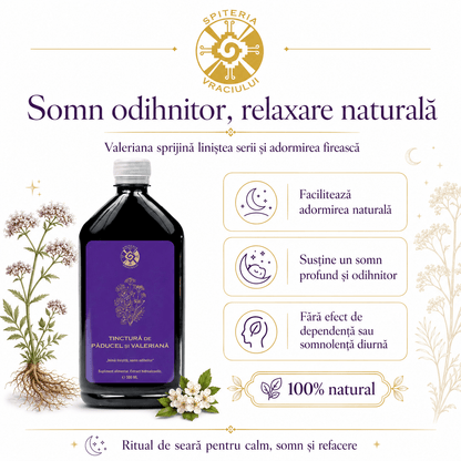 Tinctură de Păducel și Valeriană – Inimă Liniștită și Somn Odihnitor | 500ml - Spiteria Vraciului