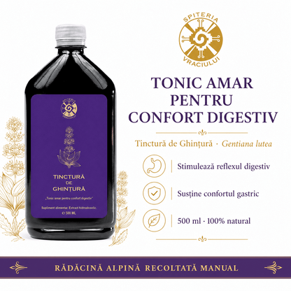 Tinctură de Ghințură – Tonic Amar pentru Digestie și Confort Gastric | 500ml - Spiteria Vraciului