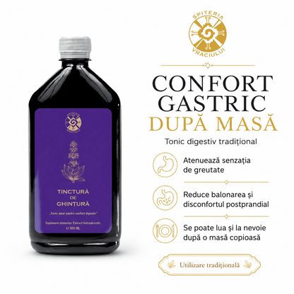Tinctură de Ghințură – Tonic Amar pentru Digestie și Confort Gastric | 500ml - Spiteria Vraciului