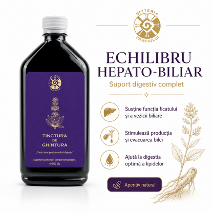 Tinctură de Ghințură – Tonic Amar pentru Digestie și Confort Gastric | 500ml - Spiteria Vraciului