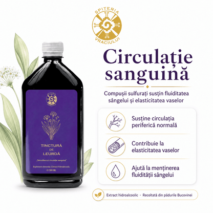 Tinctură de Leurdă – Detoxifiere și Circulație Sanguină | 500ml - Spiteria Vraciului