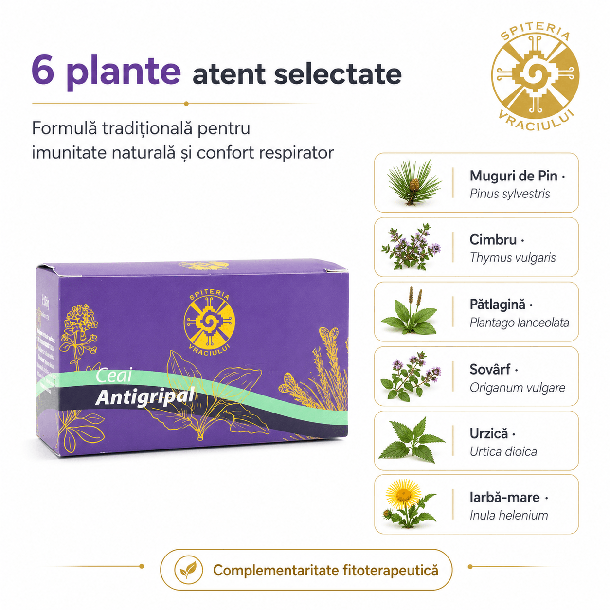 Ceai Antigripal Natural – Remediu Tradițional pentru Răceală și Gripă - Spiteria Vraciului