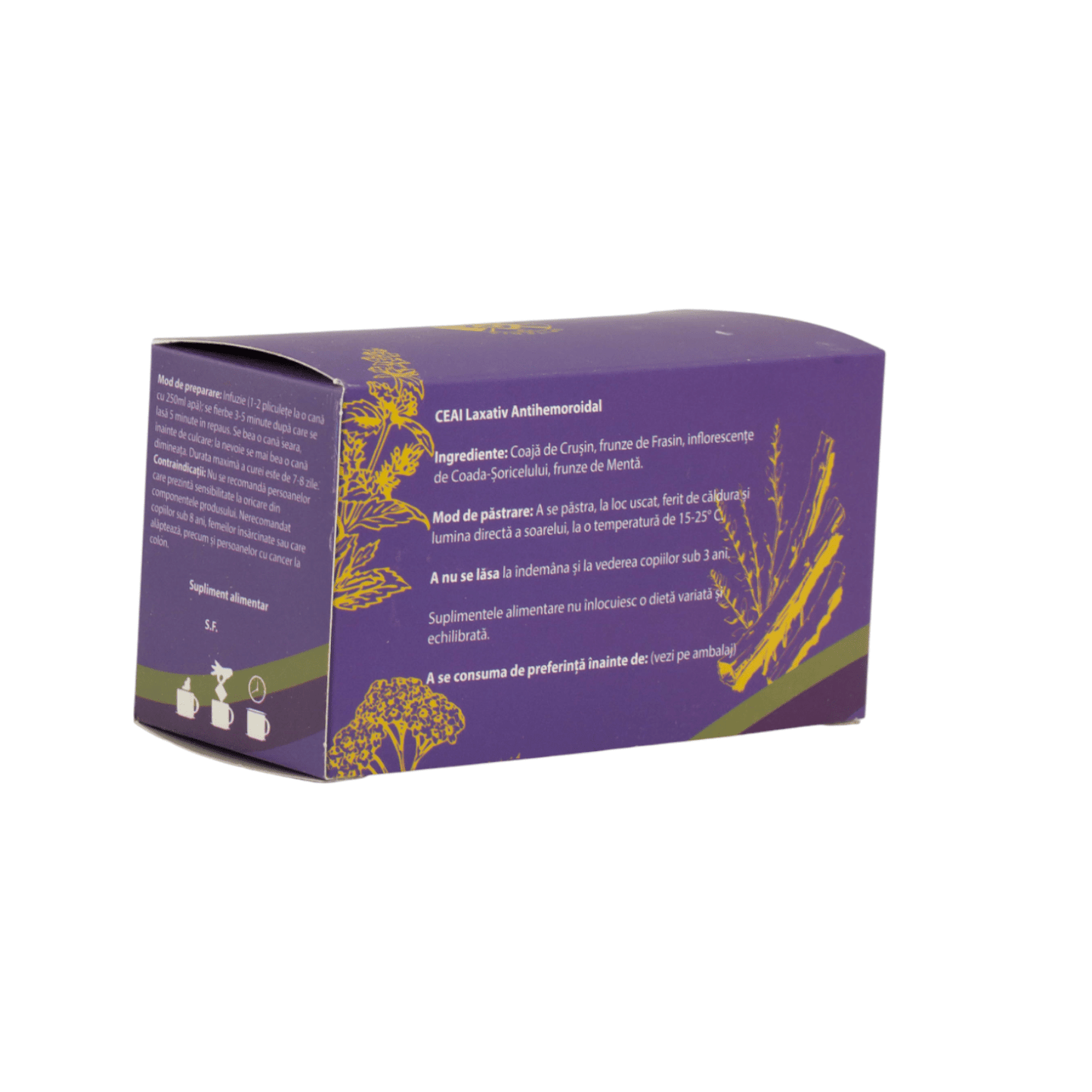 Ceai Natural Laxativ și Antihemoroidal – Tranzit Intestinal Sănătos - Spiteria Vraciului